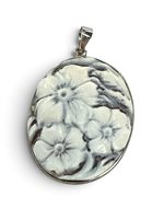 Pendant Mandile 1922 Woman Cammei  in Silver Conchiglia 2MCICM111.3